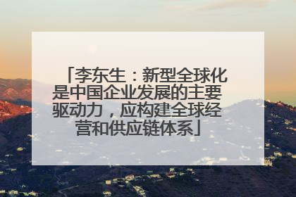 李东生：新型全球化是中国企业发展的主要驱动力，应构建全球经营和供应链体系