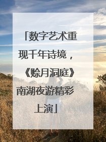 数字艺术重现千年诗境，《赊月洞庭》南湖夜游精彩上演