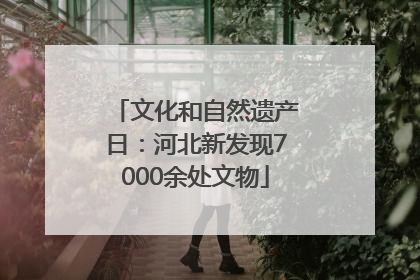 文化和自然遗产日：河北新发现7000余处文物