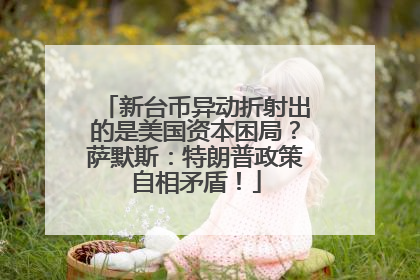 新台币异动折射出的是美国资本困局？萨默斯：特朗普政策自相矛盾！