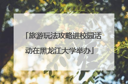 旅游玩法攻略进校园活动在黑龙江大学举办