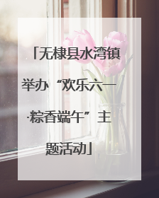 无棣县水湾镇举办“欢乐六一·粽香端午”主题活动