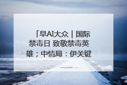 早AI大众｜国际禁毒日 致敬禁毒英雄；中情局：伊关键核设施被摧毁