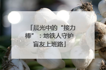 晨光中的“接力棒”：地铁人守护盲友上班路