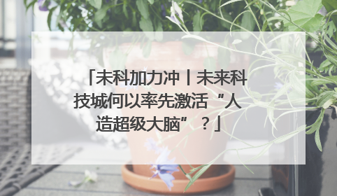 未科加力冲丨未来科技城何以率先激活“人造超级大脑”？