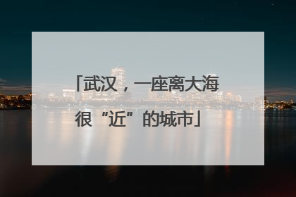 武汉，一座离大海很“近”的城市