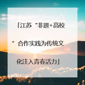 江苏“非遗+高校”合作实践为传统文化注入青春活力