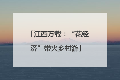 江西万载：“花经济”带火乡村游