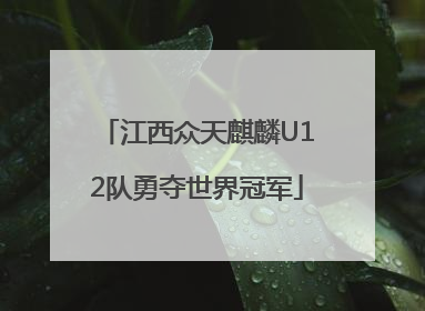 江西众天麒麟U12队勇夺世界冠军
