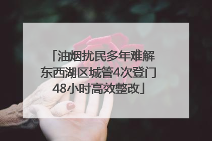 油烟扰民多年难解 东西湖区城管4次登门48小时高效整改