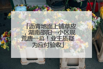 沥青地面上铺草皮，湖南邵阳一小区现荒唐一幕！业主质疑为应付验收