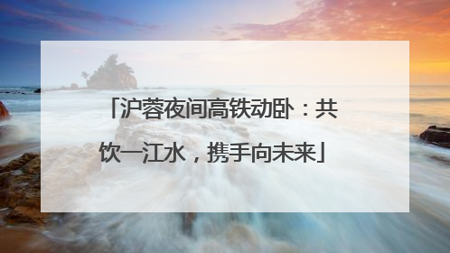 沪蓉夜间高铁动卧：共饮一江水，携手向未来