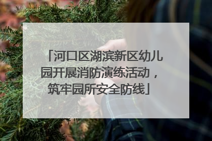 河口区湖滨新区幼儿园开展消防演练活动，筑牢园所安全防线