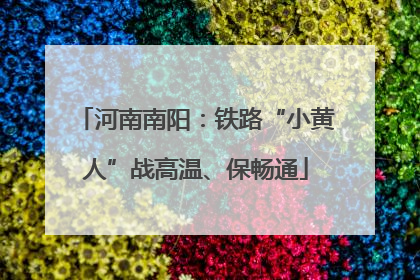 河南南阳：铁路“小黄人”战高温、保畅通