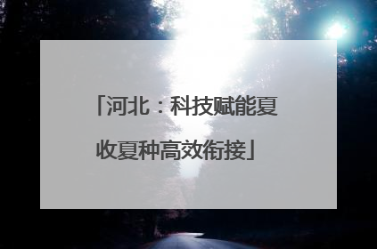 河北：科技赋能夏收夏种高效衔接