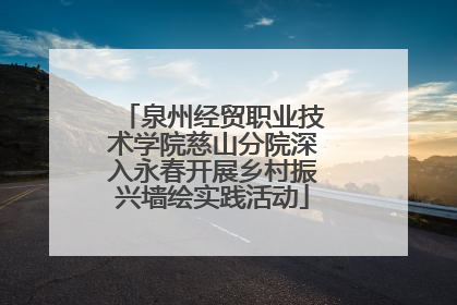 泉州经贸职业技术学院慈山分院深入永春开展乡村振兴墙绘实践活动