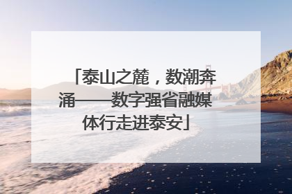 泰山之麓，数潮奔涌——数字强省融媒体行走进泰安