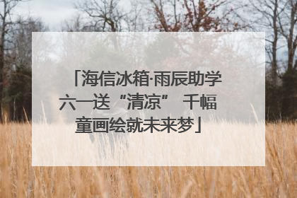 海信冰箱·雨辰助学六一送“清凉” 千幅童画绘就未来梦