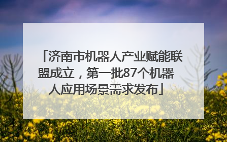 济南市机器人产业赋能联盟成立，第一批87个机器人应用场景需求发布