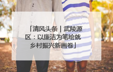 清风头条｜武陵源区：以廉洁为笔绘就乡村振兴新画卷