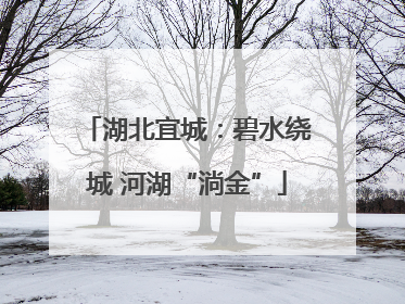 湖北宜城：碧水绕城 河湖“淌金”