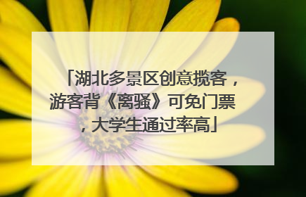 湖北多景区创意揽客，游客背《离骚》可免门票，大学生通过率高
