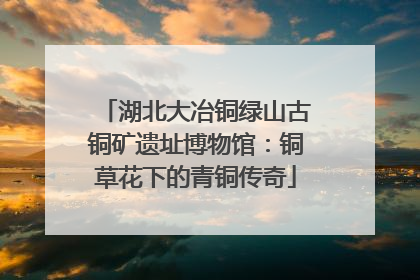 湖北大冶铜绿山古铜矿遗址博物馆：铜草花下的青铜传奇