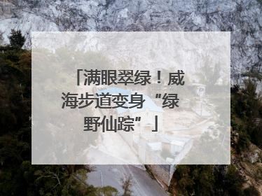 满眼翠绿！威海步道变身“绿野仙踪”