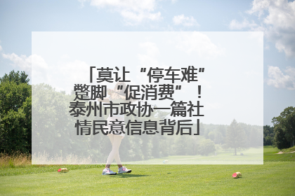 莫让“停车难”蹩脚“促消费”！泰州市政协一篇社情民意信息背后