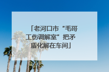 老河口市“毛哥工伤调解室”把矛盾化解在车间