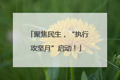 聚焦民生，“执行攻坚月”启动！