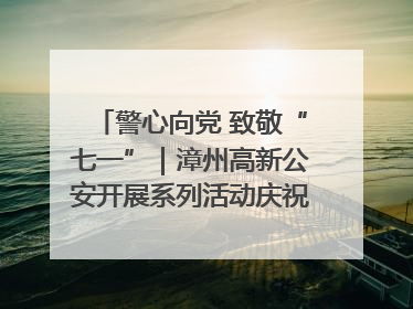 警心向党 致敬“七一”｜漳州高新公安开展系列活动庆祝建党104周年