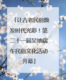 让古老民俗焕发时代光彩！第二十一届吴地端午民俗文化活动开幕