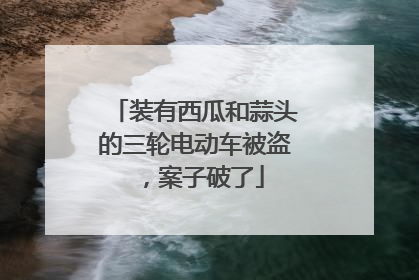 装有西瓜和蒜头的三轮电动车被盗，案子破了