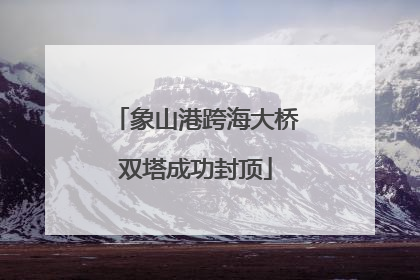 象山港跨海大桥双塔成功封顶