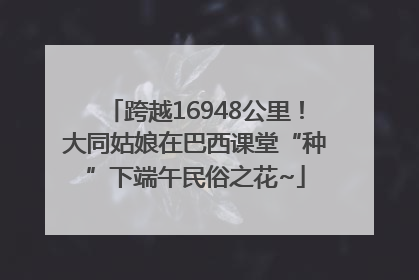 跨越16948公里！大同姑娘在巴西课堂“种”下端午民俗之花~