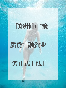 郑州市“豫质贷”融资业务正式上线