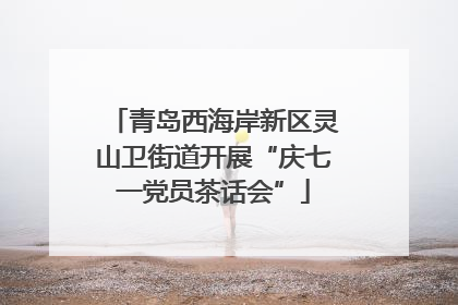 青岛西海岸新区灵山卫街道开展“庆七一党员茶话会”