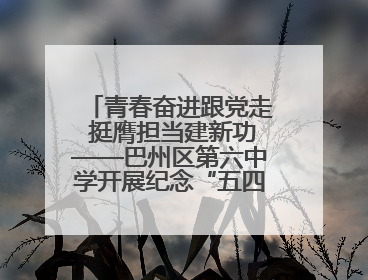 青春奋进跟党走 挺膺担当建新功——巴州区第六中学开展纪念“五四”运动106周年主题团日活动暨新团员入团仪式