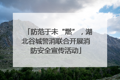 防范于未“燃”，湖北谷城警消联合开展消防安全宣传活动