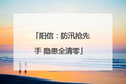 阳信：防汛抢先手 隐患全清零