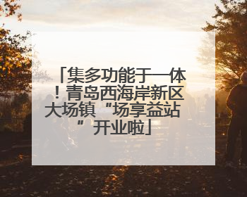 集多功能于一体！青岛西海岸新区大场镇“场享益站”开业啦