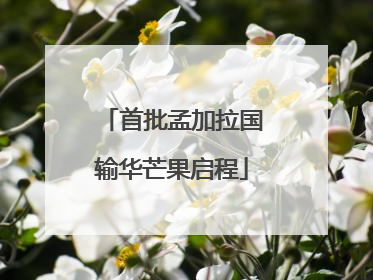 首批孟加拉国输华芒果启程