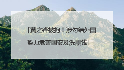 黄之锋被拘！涉勾结外国势力危害国安及洗黑钱