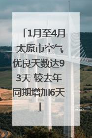 1月至4月 太原市空气优良天数达93天 较去年同期增加6天