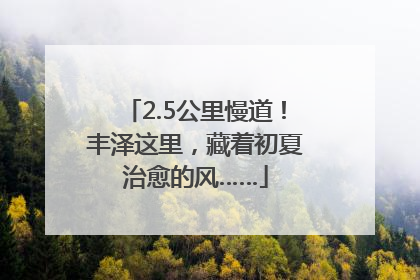 2.5公里慢道！丰泽这里，藏着初夏治愈的风……