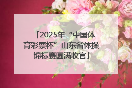 2025年“中国体育彩票杯”山东省体操锦标赛圆满收官